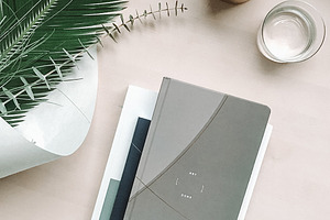 Stationary on Wood Table