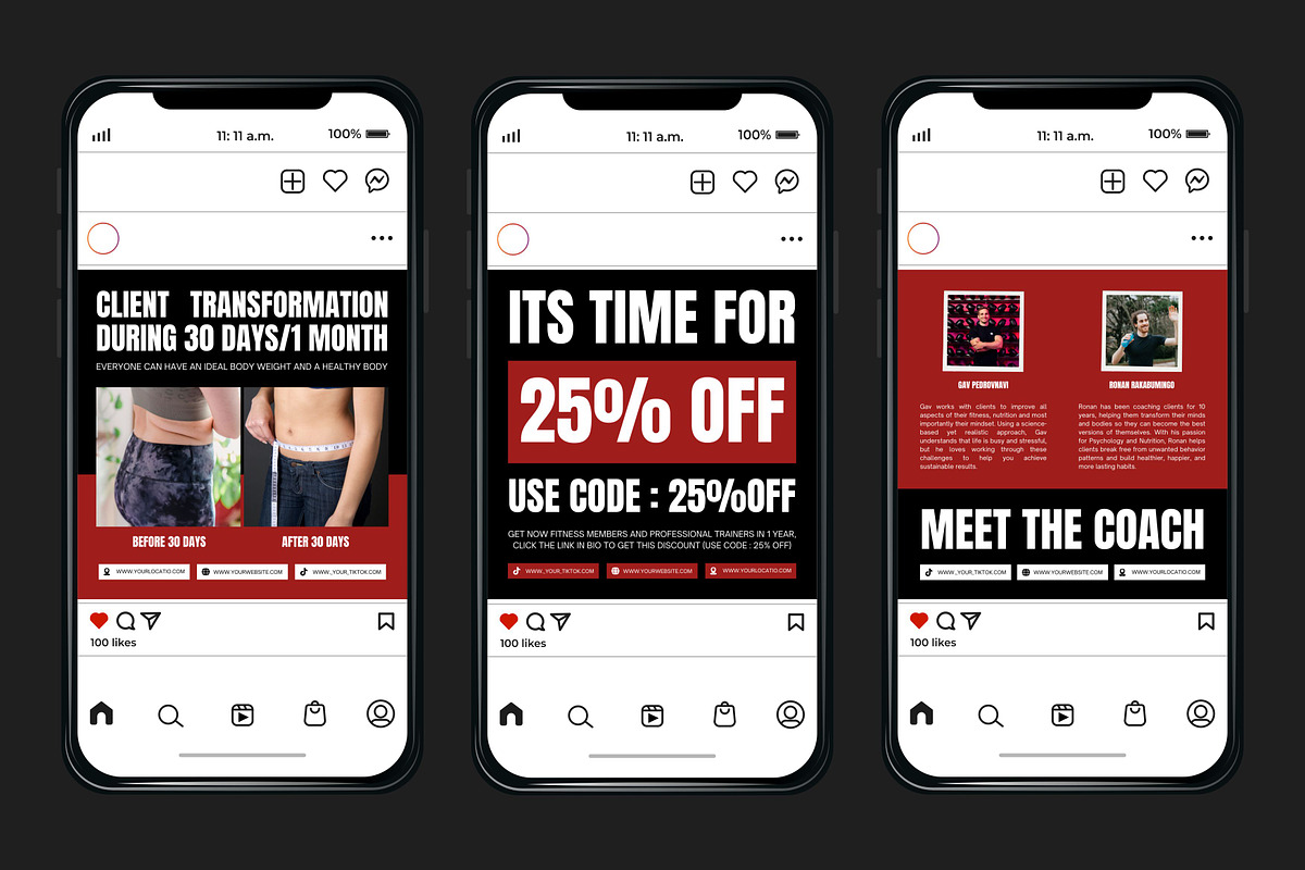 Fitness Red Template, a Social Media Template by Kalubuak (Photo 4 of 10)