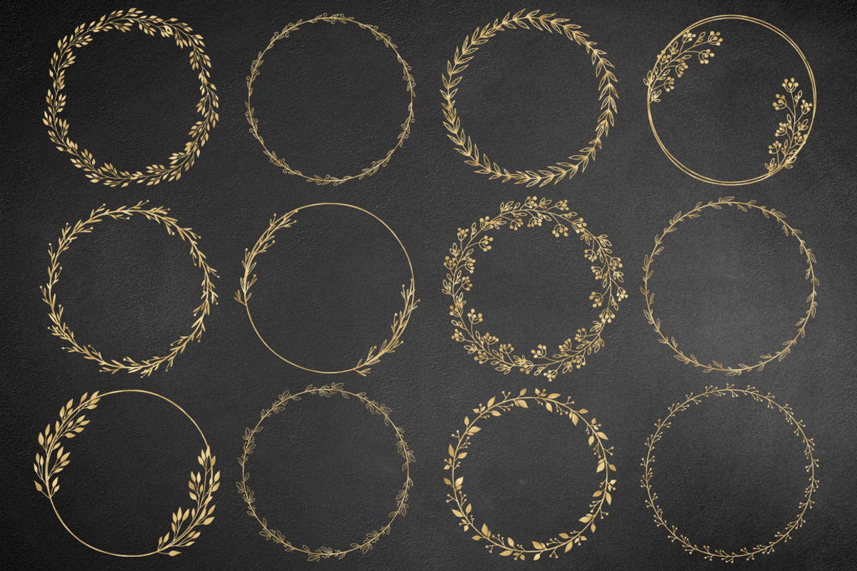 191 Gold Design Elements, an Illustration by PeDe Designs