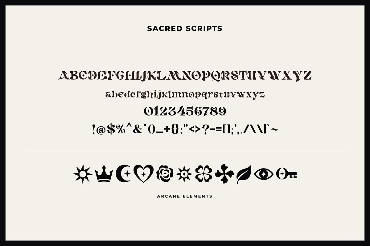 Arcane Sigil Decorative Font, a Handwritten Font by Graphic Spirit (Photo 2 of 8)