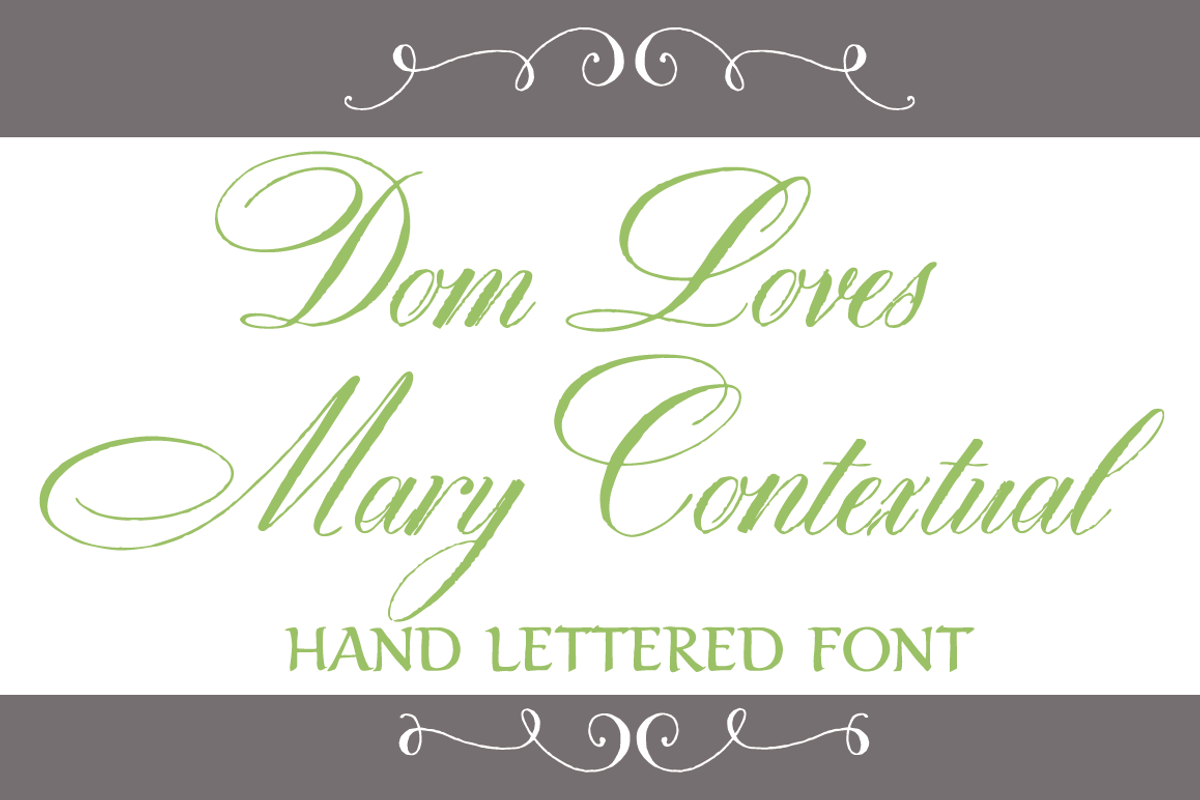 Sale-Dom Loves Mary Contextual Font