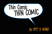 Thin Comic, a Handwritten Font by Pitt's Hand (Thumbnail 1 of 6)
