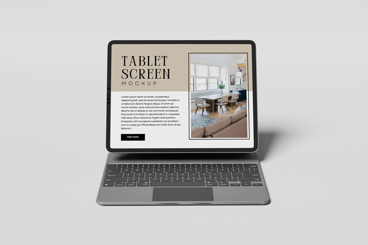 Realistic Tablet Mockup, an iPad Mockup by GraphicWindow (Photo 4 of 6)