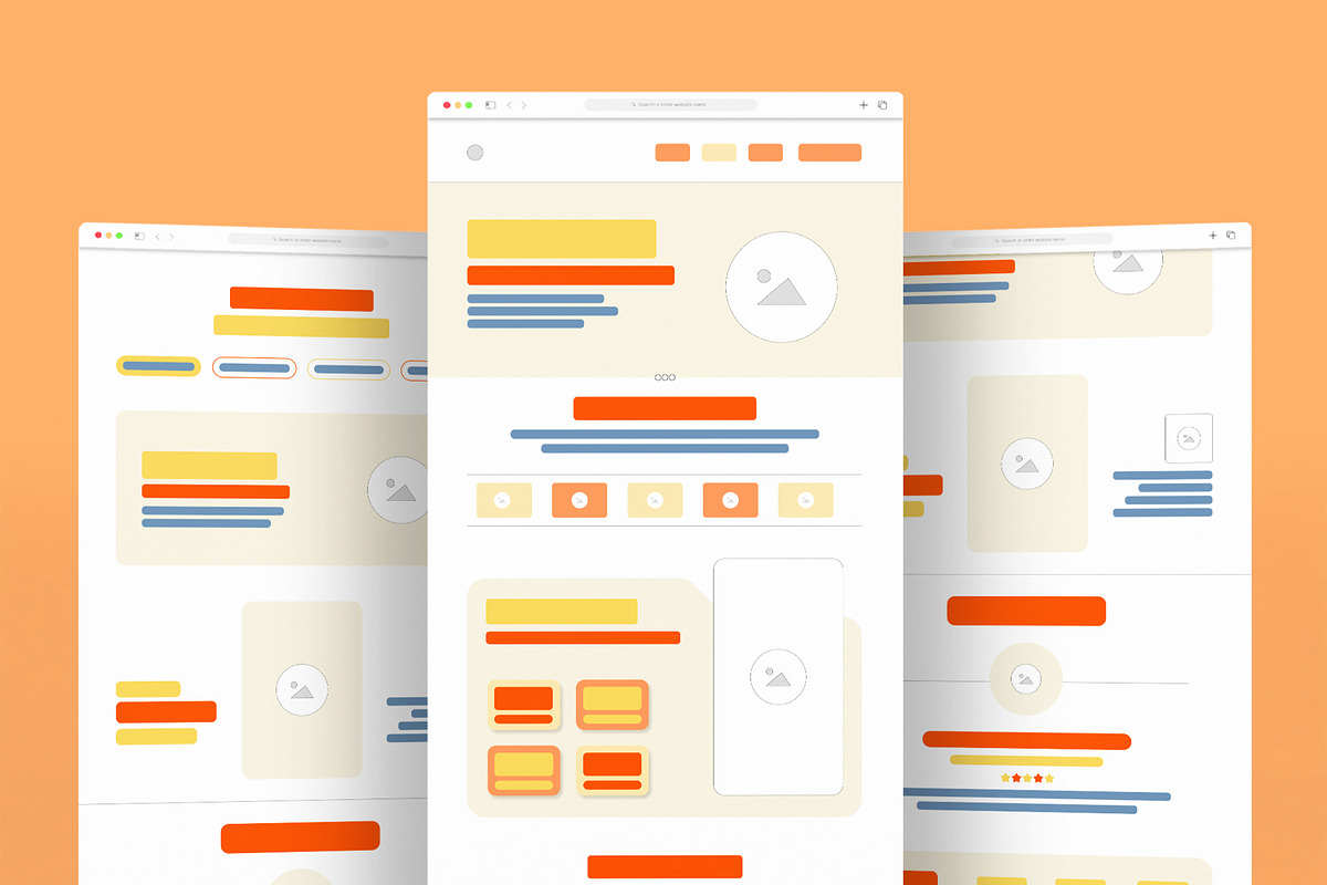 Landing Page Wireframe UX Layout, a Landing Page Template by ContestDesign (Photo 1 of 6)