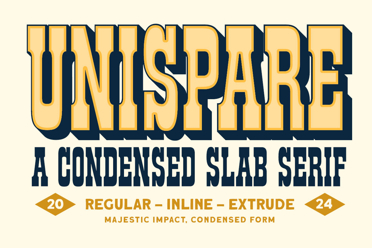 Unispare Condensed Slab Serif, a Slab Serif Font by Letterhend Studio (Photo 1 of 10)