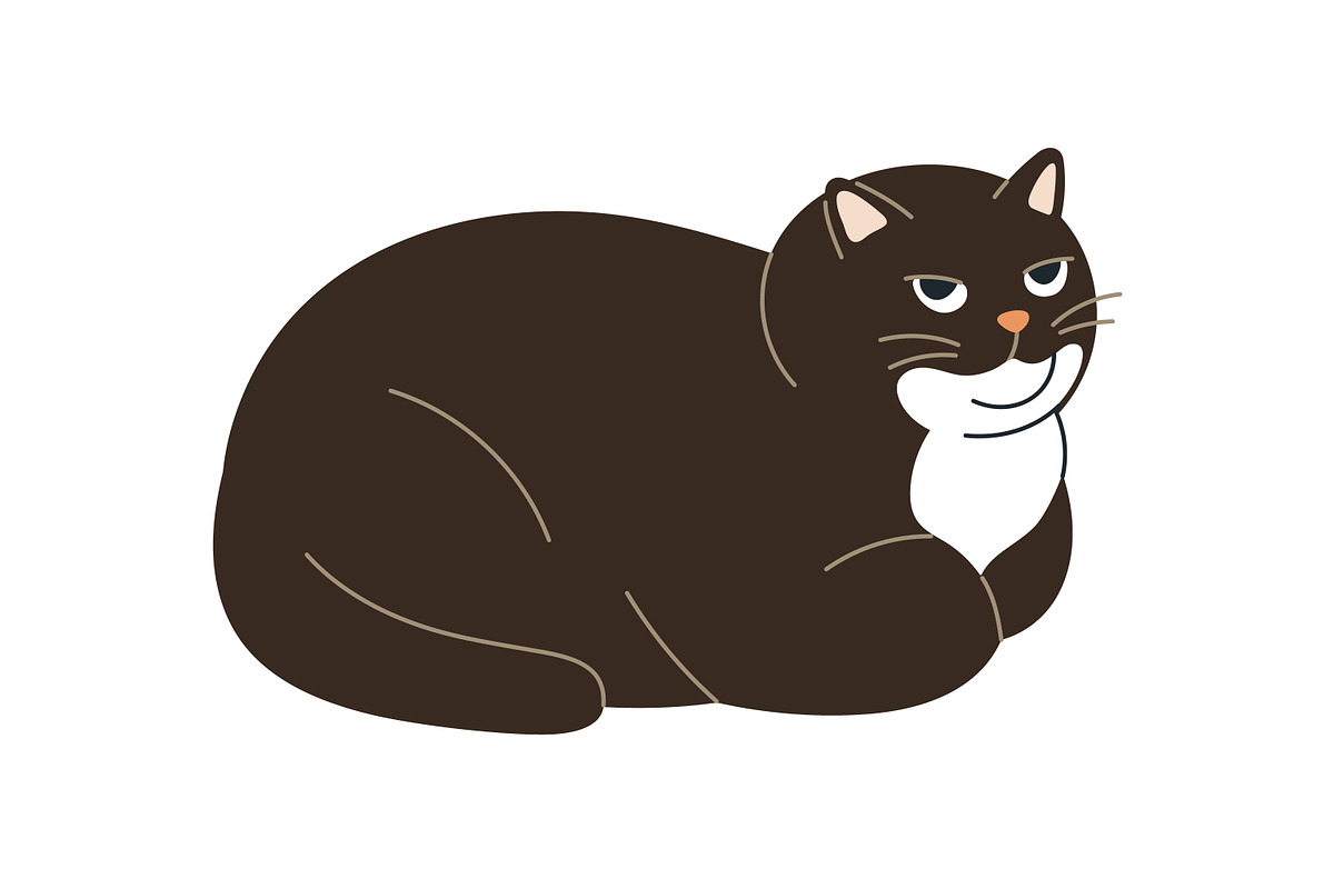 Cute, funny, comic cats. Cartoon set, an Animal Illustration by Good Studio (Photo 10 of 20)