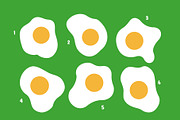 Fried Egg Vector Illustrations, a Graphic by This For There (Thumbnail 1 of 3)