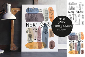 2 New York Posters & Elements