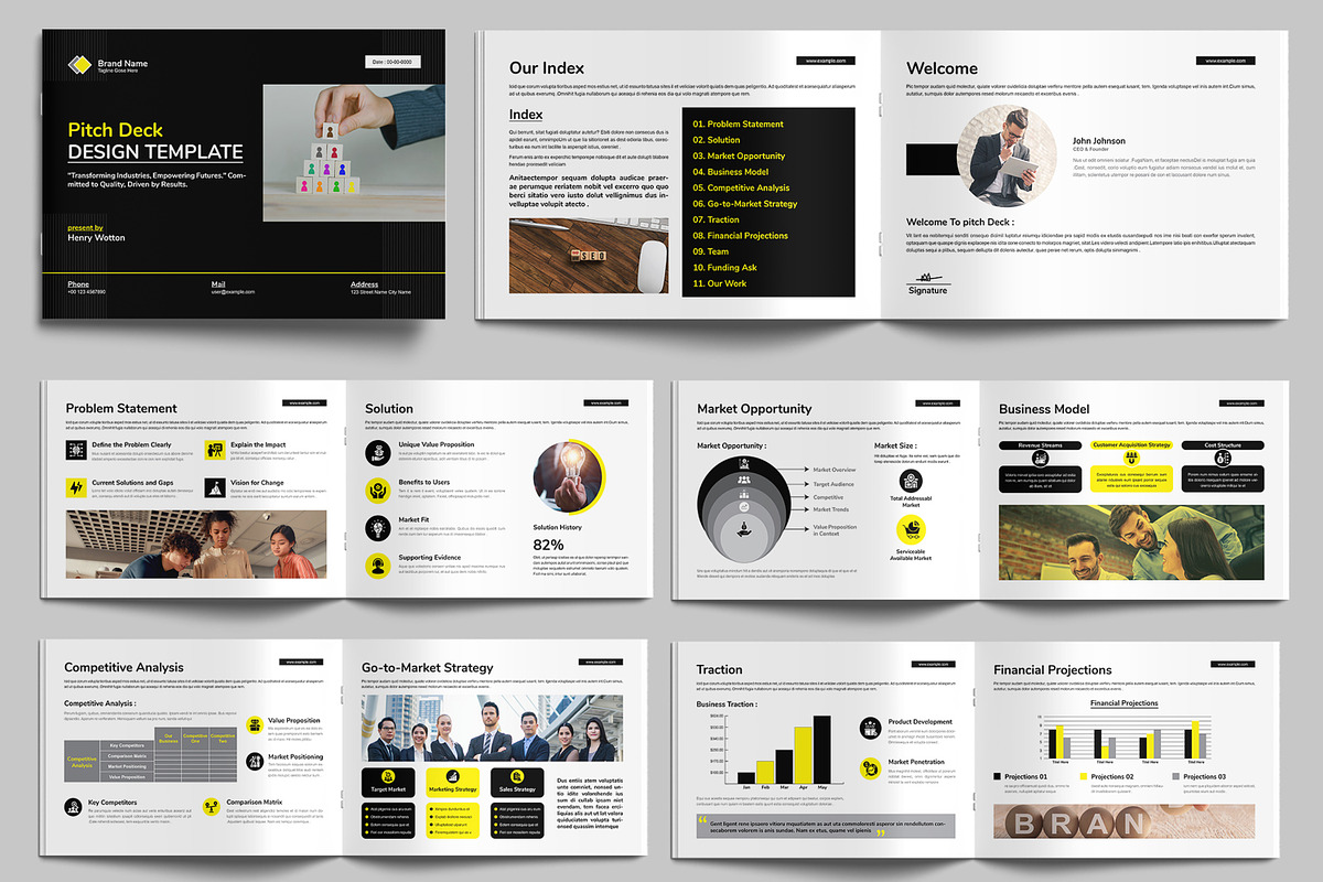 Pitch Deck Template Layout, a Brochure Template by MightyDesign (Photo 2 of 6)