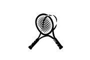 Tennis Racket Icon Silhouette Bundle, an Illustration by Designs_River (Thumbnail 42 of 51)
