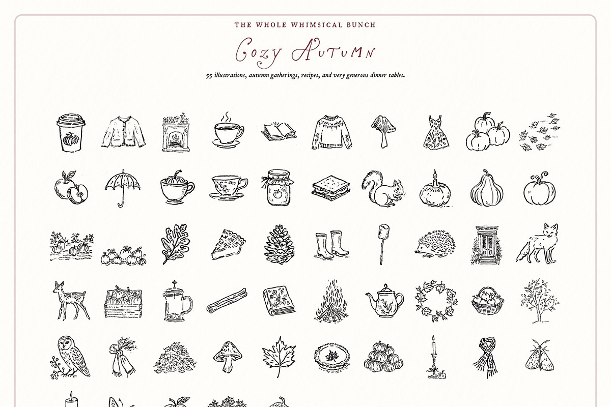 Mega Fall Doodle Clipart Bundle, a Seasonal Illustration by The October Creative (Photo 6 of 13)