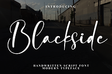 Blackside | Script Font
