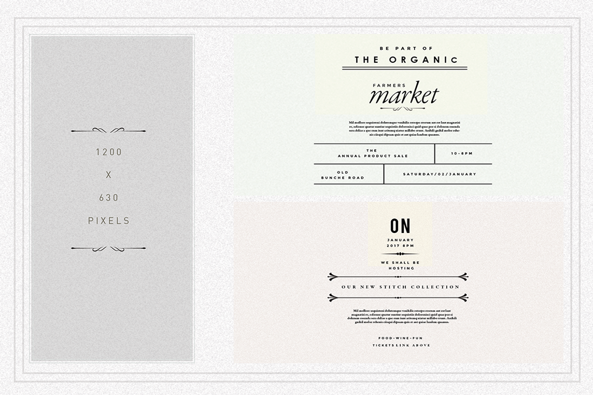 The MINIMALIST Social Media invites, a Social Media Template by Vova (Photo 3 of 9)