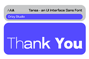 Tansa – UI Interface Sans Font, a Sans Serif Font by Drizy (Thumbnail 10 of 10)