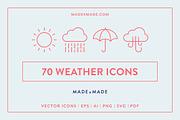 Weather Line Icons, an Outline Icon by Made by Made (Thumbnail 1 of 7)
