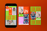 Orange Fashion Instagram Set, a Social Media Template by graphicook (Thumbnail 3 of 3)