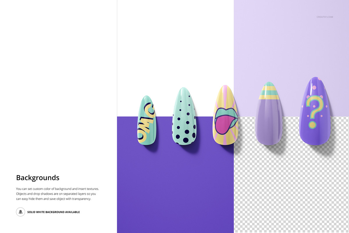 Nail Tips Mockup Set, a Merchandise Mockup by creatsy5 (Photo 10 of 11)