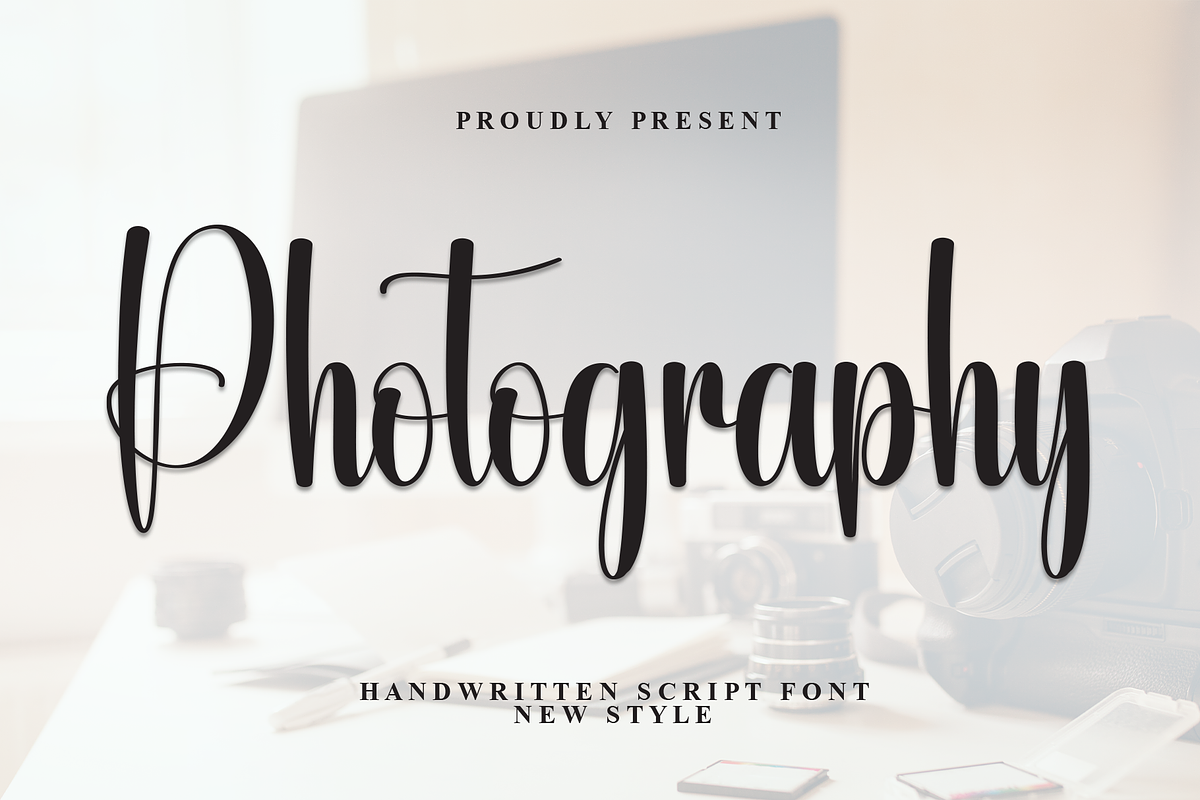 Photography | Script Font, a Handwritten Font by Scratchones (Photo 1 of 8)