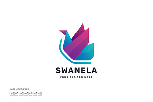 Swan Gradient Colorful Logo Vector, a Branding & Logo Template by yuanesei