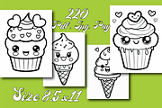 Cute Kawaii Food Coloring Book, an Animal Illustration by Design Zone (Thumbnail 6 of 7)