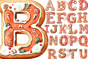 Christmas Alphabet Letters Clipart