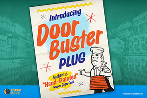 Doorbuster Plug Sign Painter Font