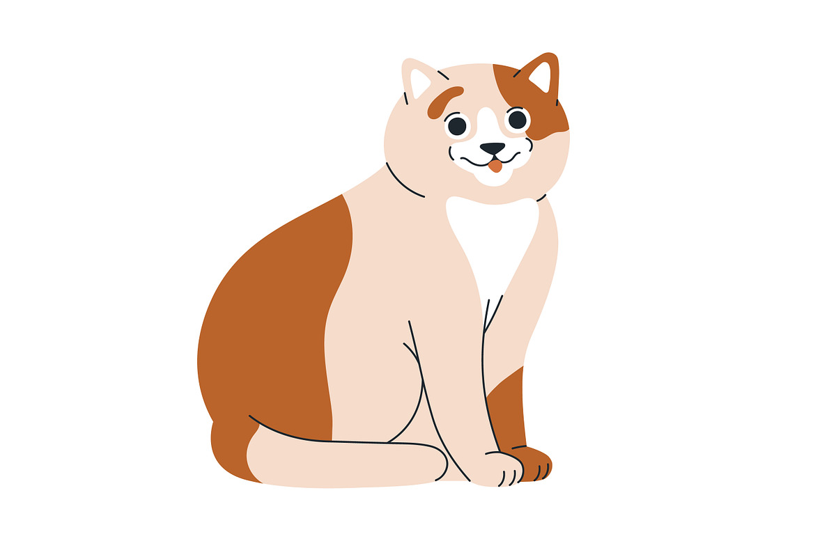 Cute, funny, comic cats. Cartoon set, an Animal Illustration by Good Studio (Photo 8 of 20)