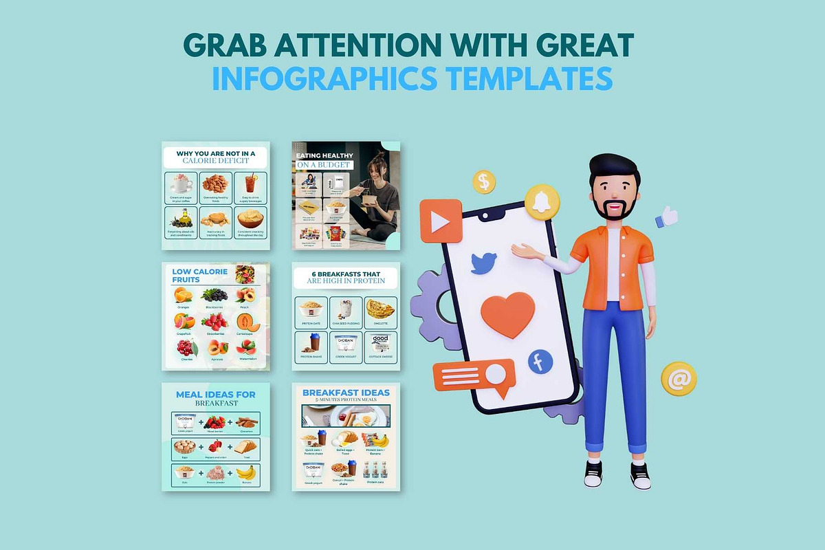 Health & Fitness Bundle -Canva Posts, a Social Media Template by Viral Content Design (Photo 15 of 19)