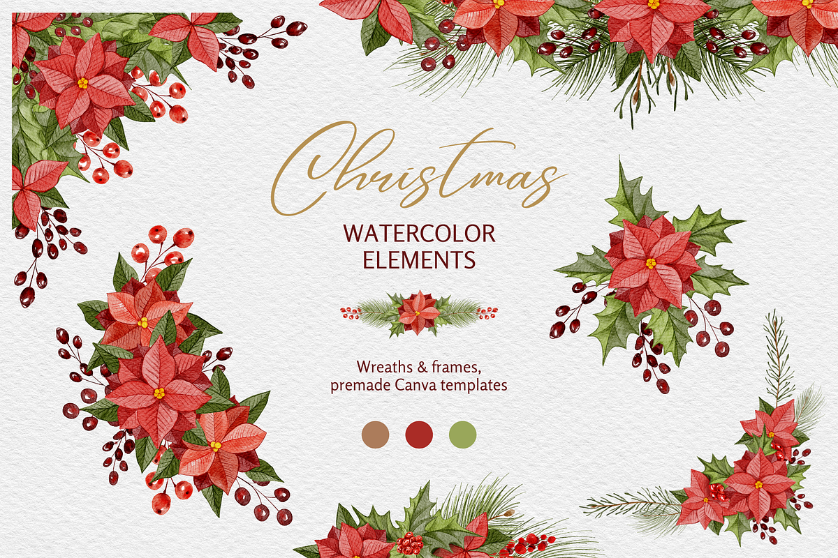 Christmas Florals, Poinsettia, an Object Graphic by ilonitta (Photo 1 of 18)