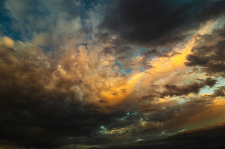 Dramatic dark cumulus cloud sunset, a Nature Photo by Shootdiem