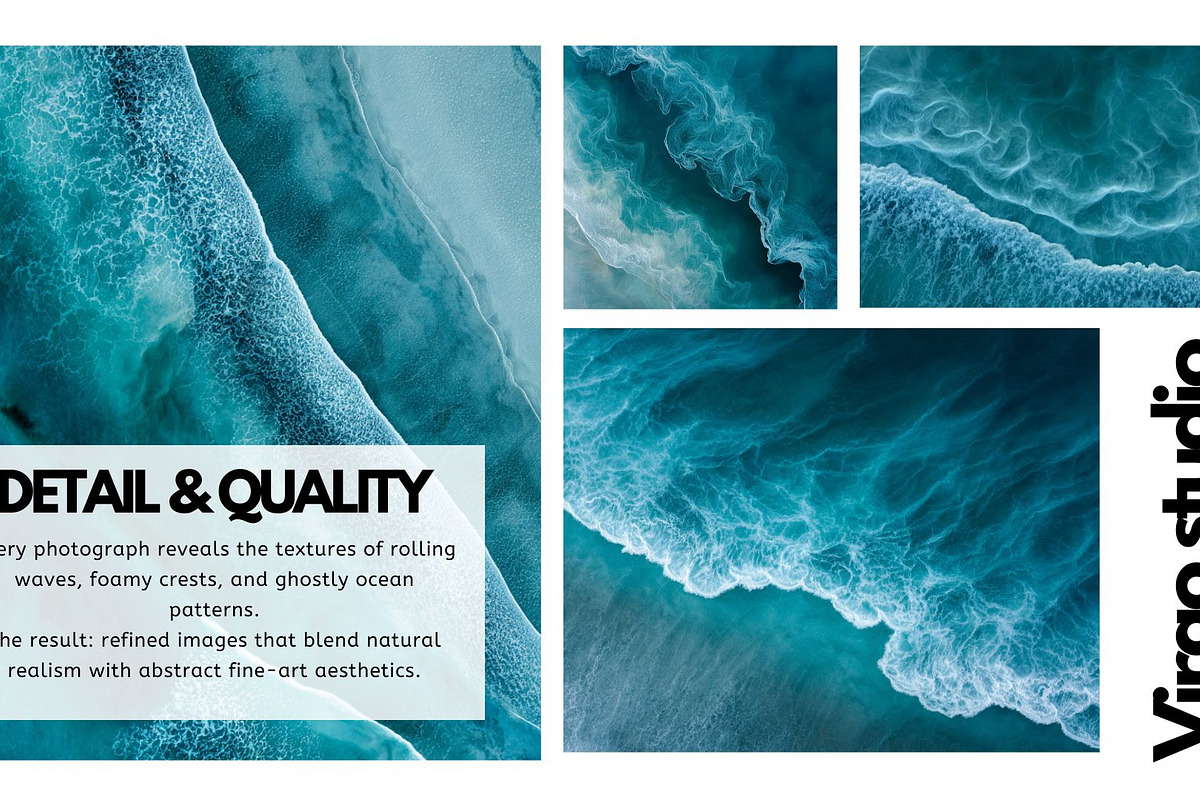 Ghostly Waves Abstract Aerial Ocean, a Nature Photo by Virgo Studio (Photo 4 of 6)