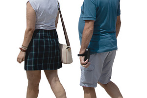 Senior couple walking isolated photo, a Person Photo by DanFLCreativo