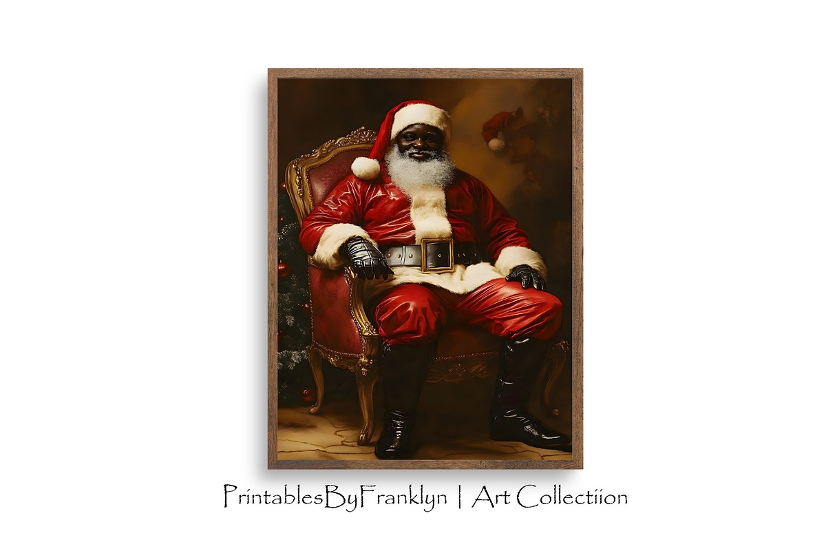 African American Santa Claus WallArt, a Holiday Photo by PrintablesByFranklyn (Photo 1 of 6)
