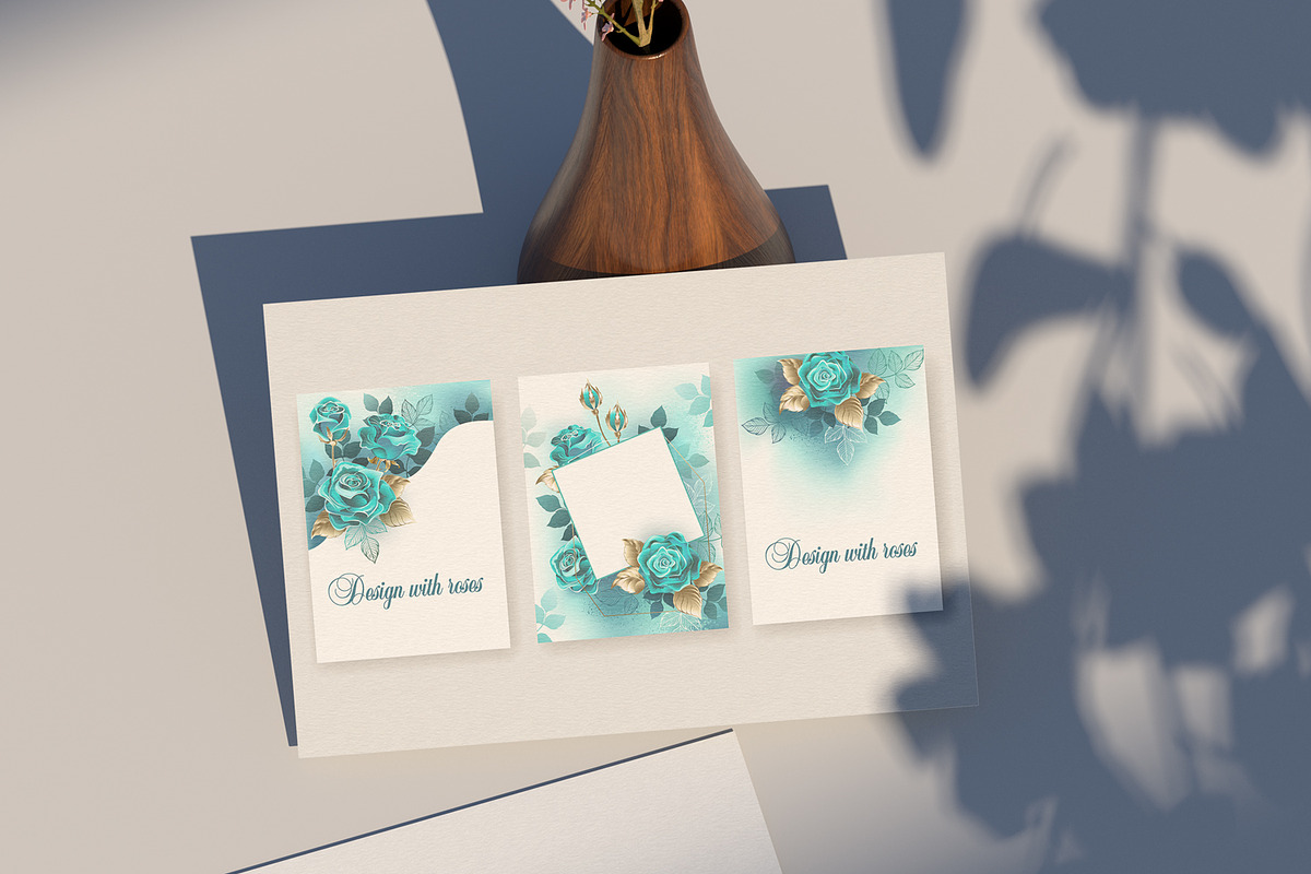 Invitation with turquoise roses, a Decorative Illustration by blackmoon9 (Photo 2 of 3)
