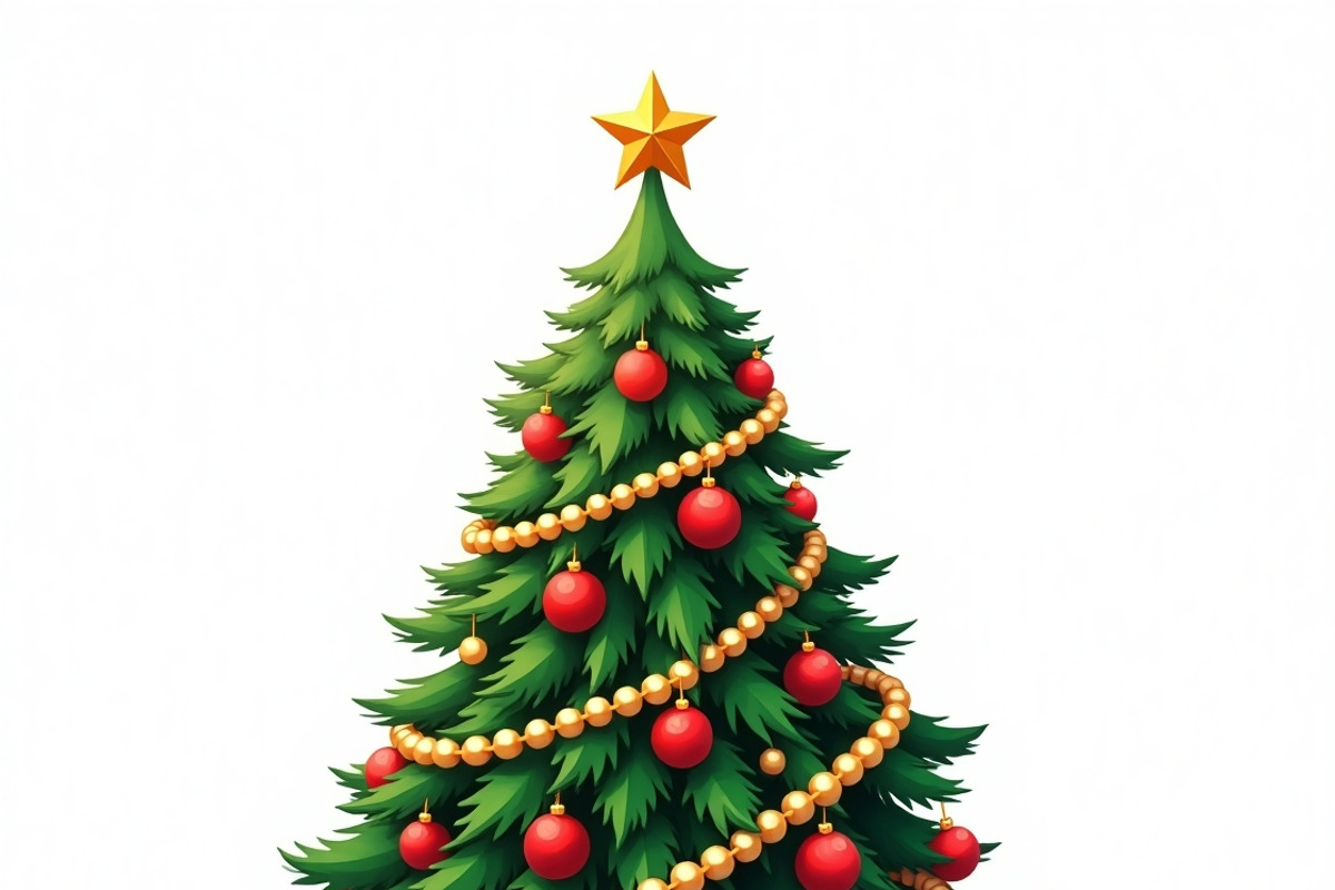 Christmas Tree on a White Background, an Illustration by Amazin_art (Photo 5 of 9)