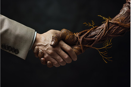 Respectful Business trust handshake, a Person Photo by Ylivdesign
