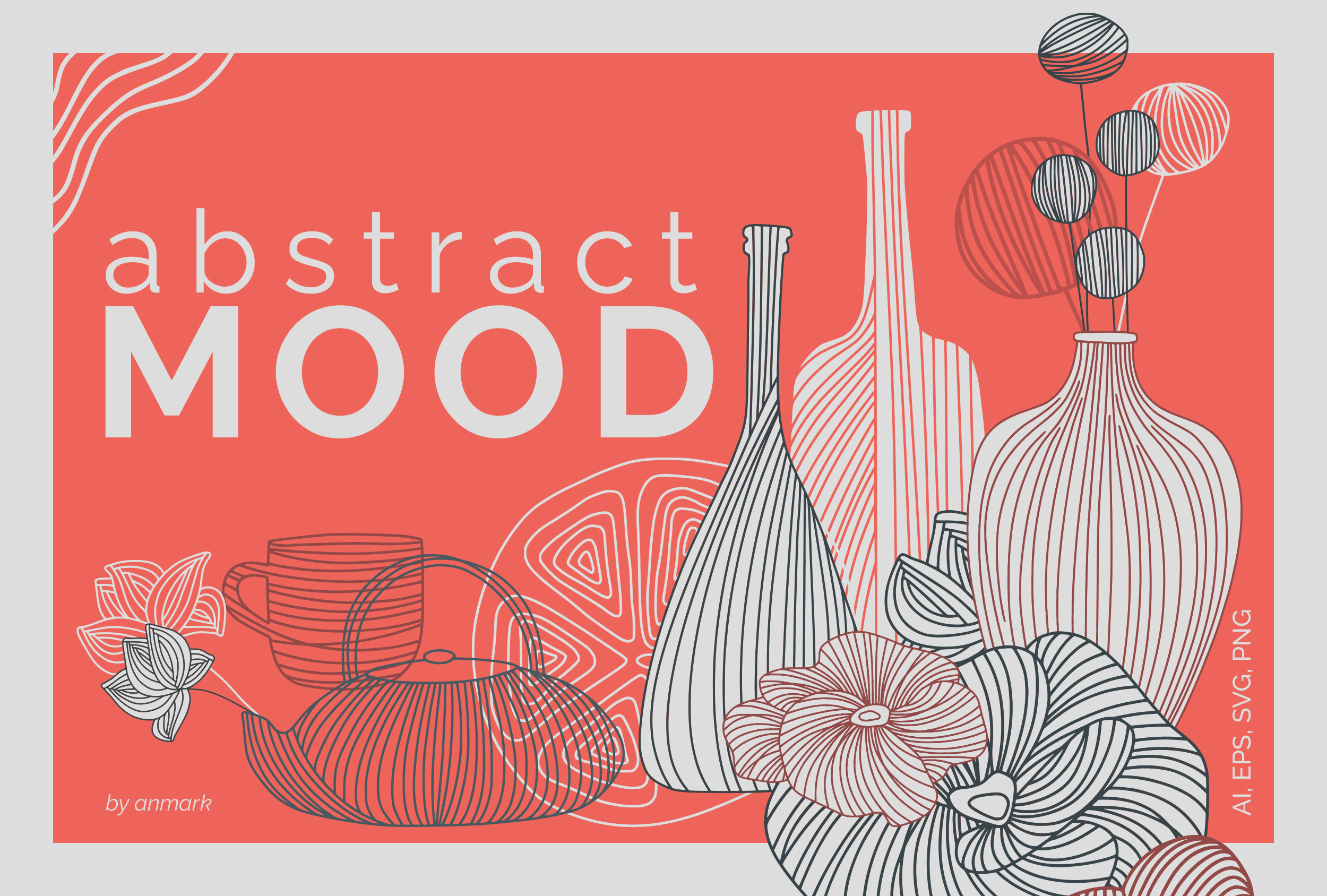 Abstract Mood. Modern Line Art Graphic