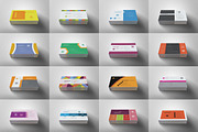 100 Minimal Business Cards Bundle, a Business Card Template by Carlos Fernando (Thumbnail 5 of 7)