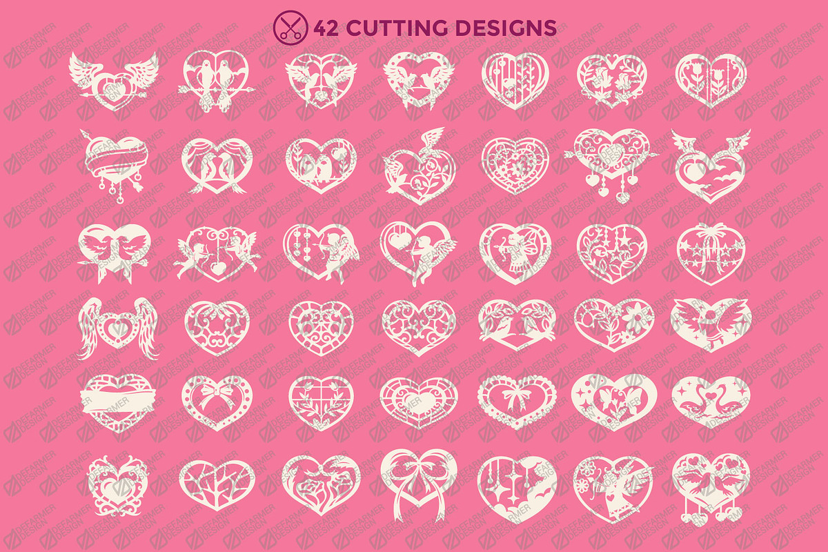 Valentine's Day Love Sign Cutting, a Decorative Illustration by defarmerdesign (Photo 3 of 5)