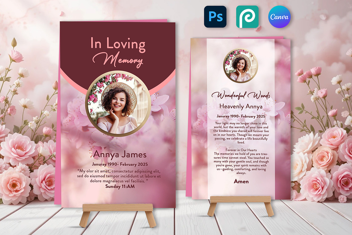 Women's Memorial Keepsake Gift, a Social Media Template by Business Flyers (Photo 2 of 3)