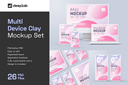 Multi Device Clay Mockup Set, an iPhone Mockup by Deeplab (Thumbnail 1 of 30)