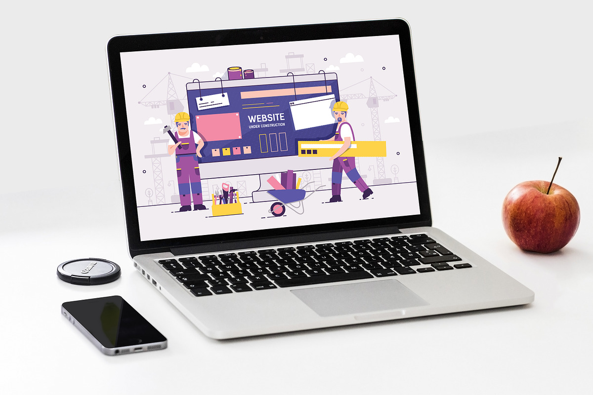 Website under construction concept, a Technology Illustration by Good Studio (Photo 3 of 3)