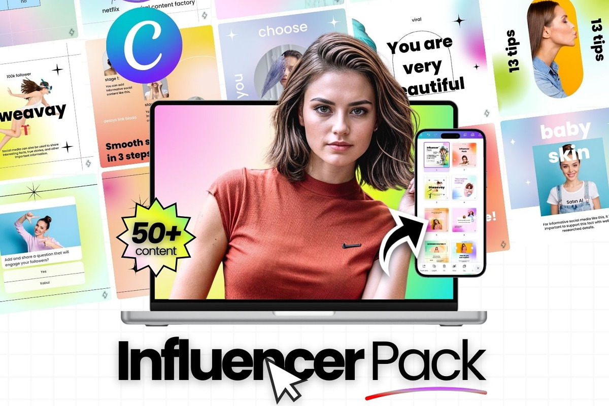 Influencer Canva Templates For IG, a Social Media Template by Virall (Photo 1 of 10)