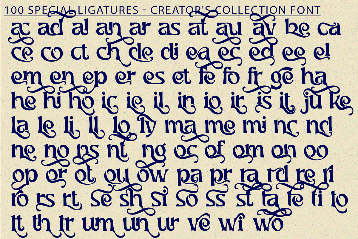 Creator's Collection | Ligature Font, a Sans Serif Font by 177Studio (Photo 8 of 9)