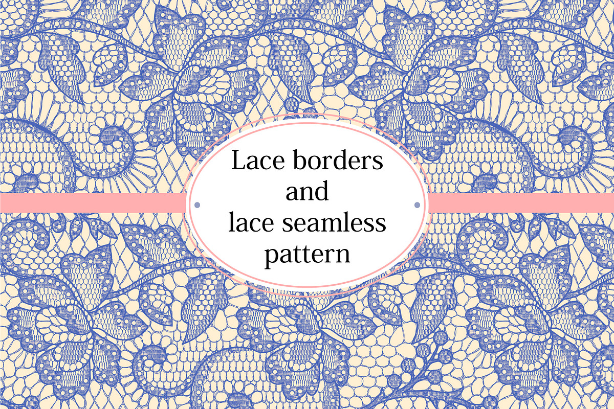 Lace borders and  seamless patterns., a Pattern Graphic by Ajuga (Photo 1 of 4)