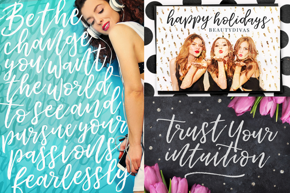 Loveline Brush Script + Swashes, a Script Font by Pink Coffie (Photo 9 of 13)