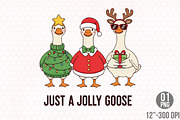 Just a Jolly Goose,Christmas Goose, a Graphic by Designking (Thumbnail 1 of 4)