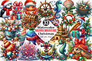 Watercolor Merry Maritime Christmas, an Illustration by Canvas Craft (Thumbnail 1 of 7)