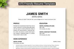 Dental Nurse Resume Template, a Resume Template by ResumeInventor