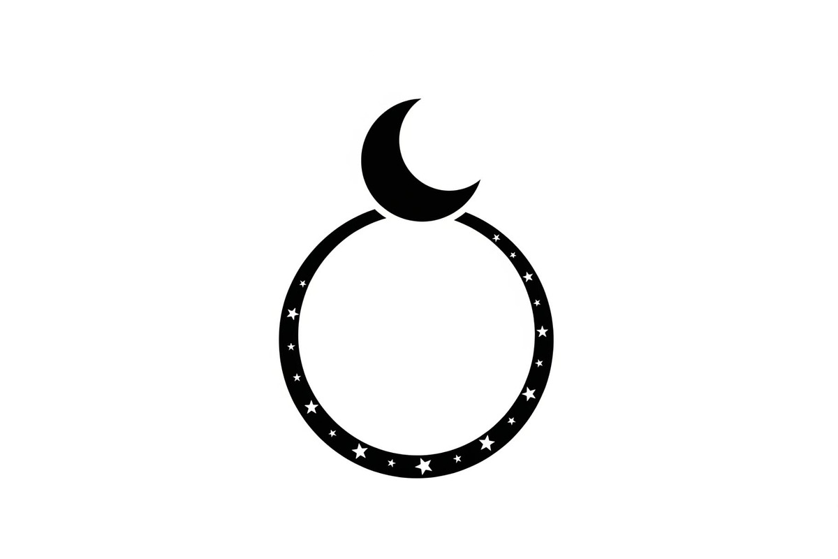 Crescent Moon Round Frame Bundle, an Illustration by Creativeshirt (Photo 17 of 31)